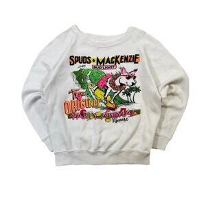 Vintage 90s Spuds Mackenzie Party Animal Graphic Promo Sweater